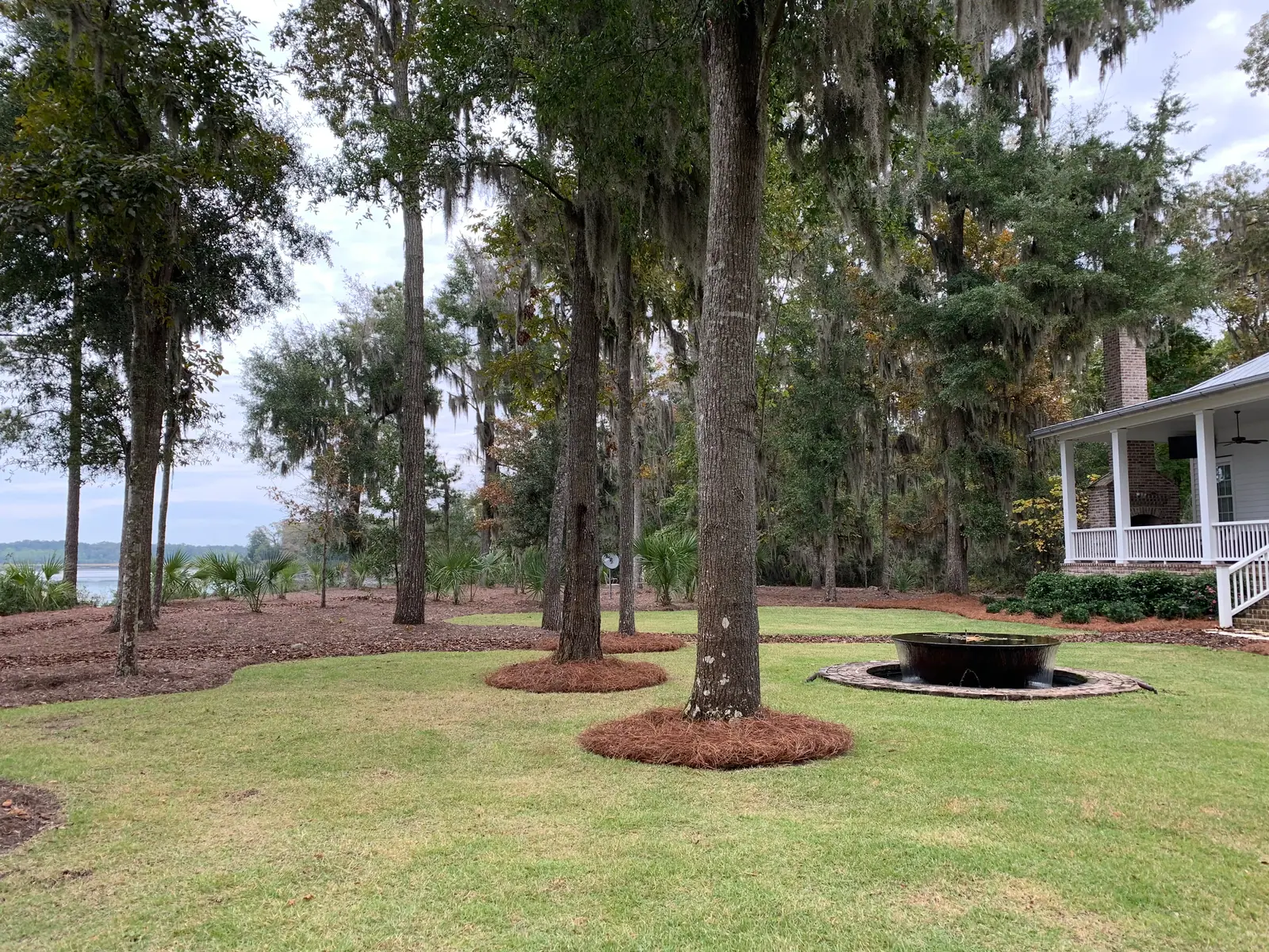 Curb appeal enhanced with professional pinestraw installation